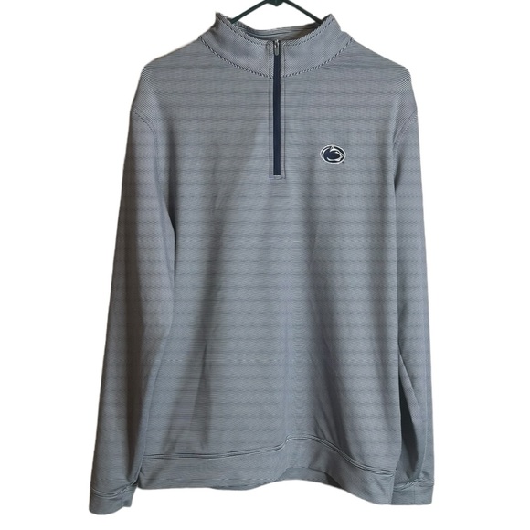 Peter Millar Other - Penn State Perth Sugar Stripe Performance Quarter-Zip